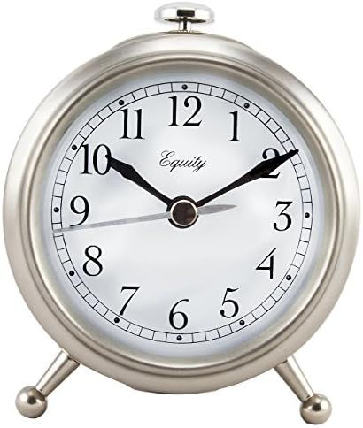 Equity by La Crosse 25655 Small Metal Alarm Clock, Silver | Amazon (US)