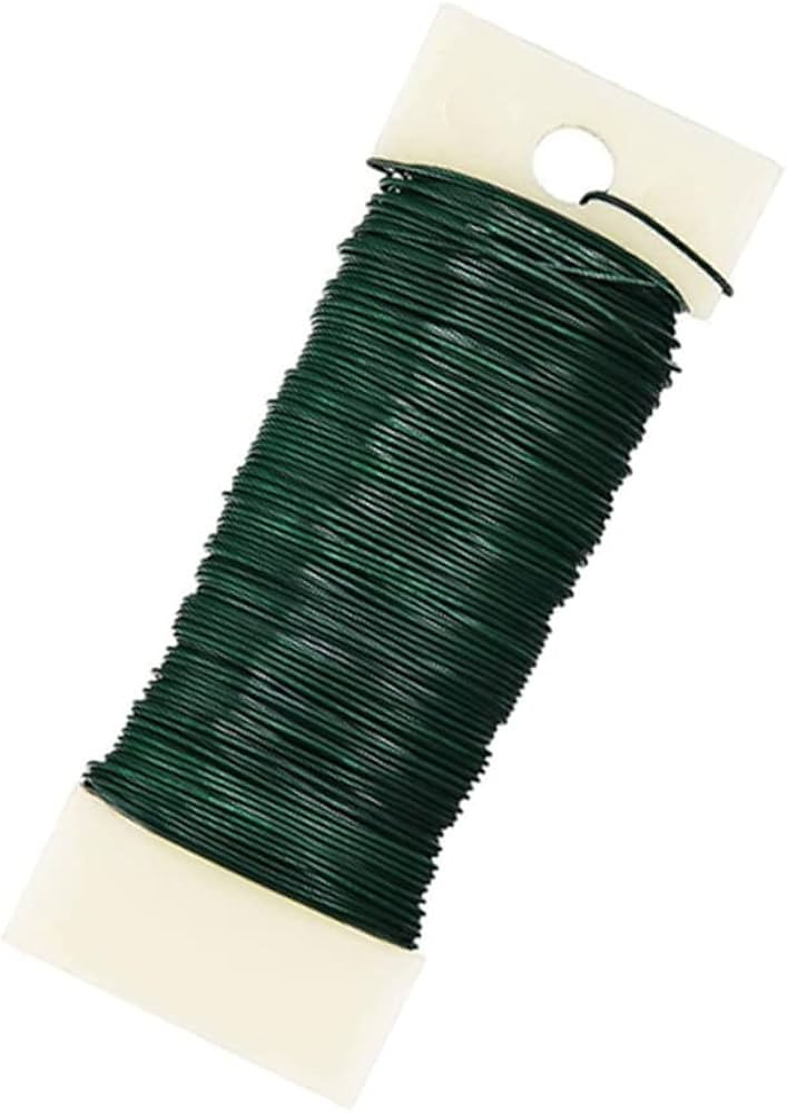 JFFX Floral Wire 38 Yards Paddle Wire 22 Gauge Florist Wire Flexible Green Flower Wire for Wreath... | Amazon (US)