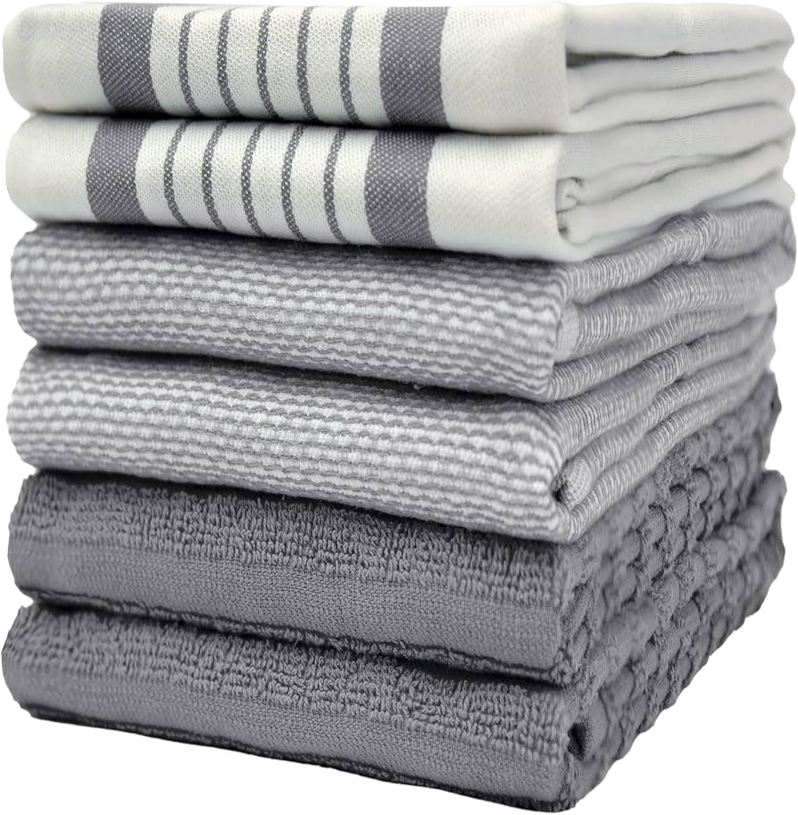 Premium Kitchen Towels 20”x 28”- 6 Pack| Large Cotton Kitchen Towels | Hand Towels for Kitche... | Amazon (US)
