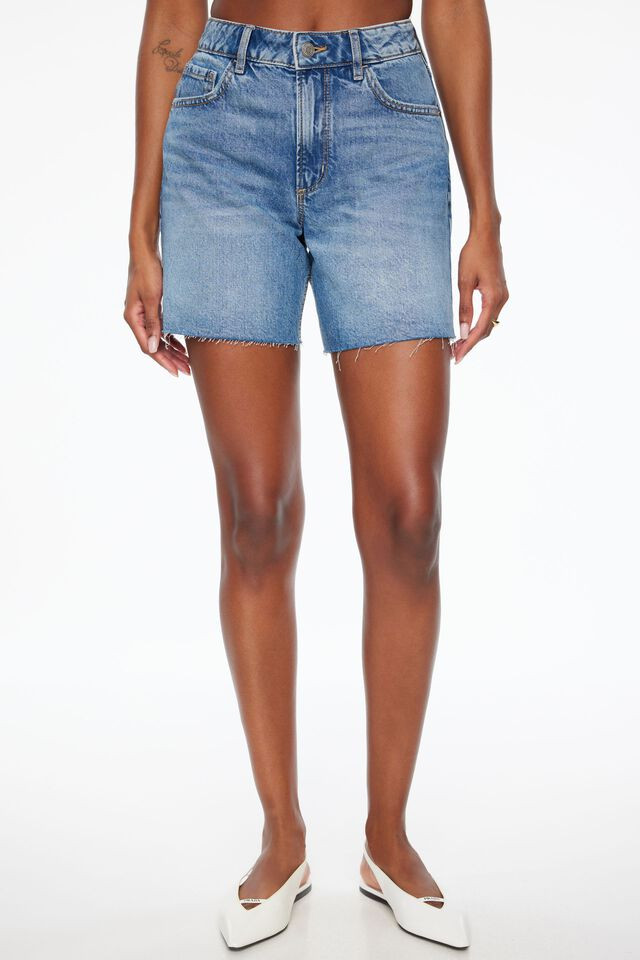 Heidi A-Line Denim Shorts | Dynamite Clothing