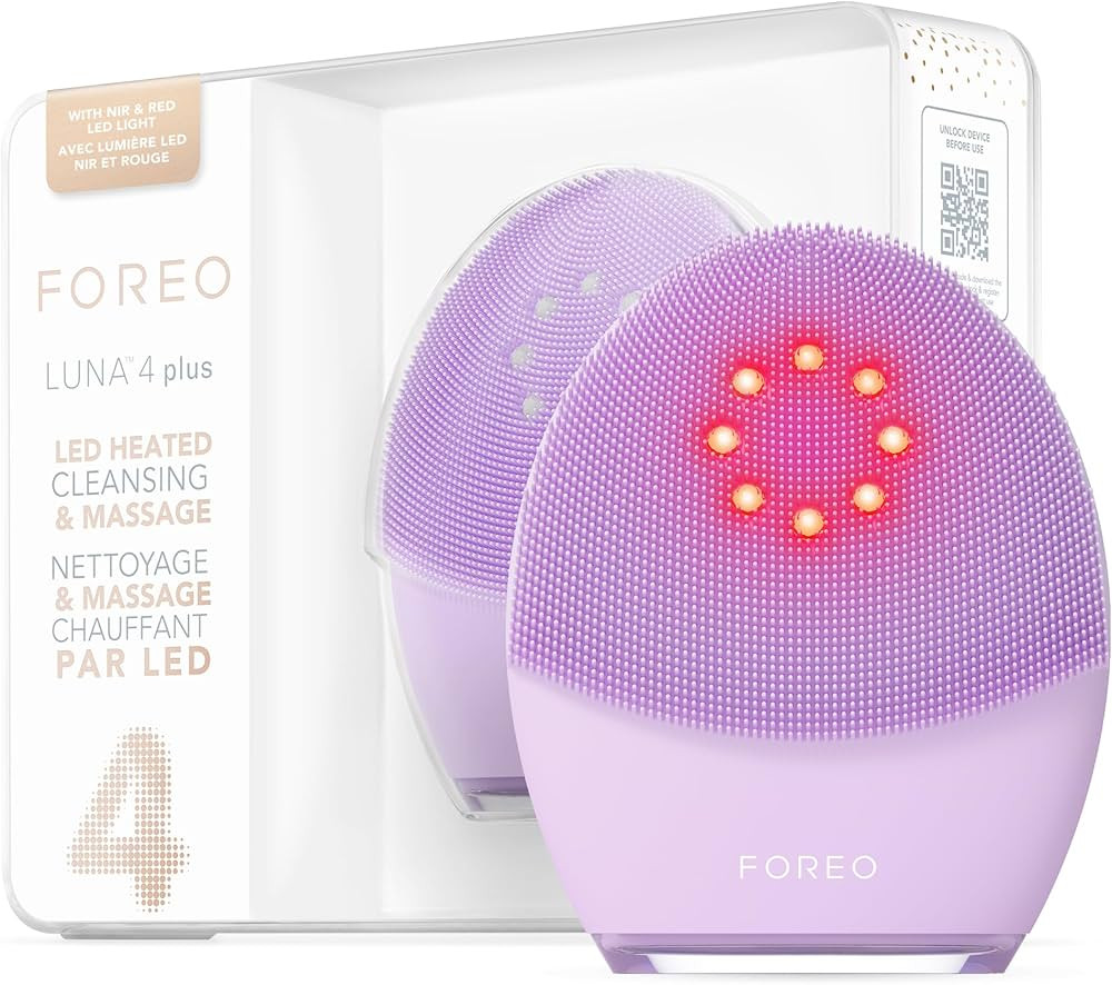 FOREO Luna 4 Plus Facial Cleansing Brush - Red Light Deep Thermo Cleansing - Anti Aging Microcurr... | Amazon (US)