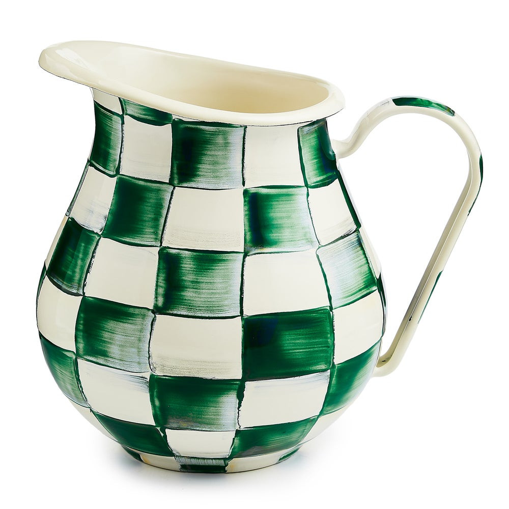 Emerald Check Pitcher | MacKenzie-Childs