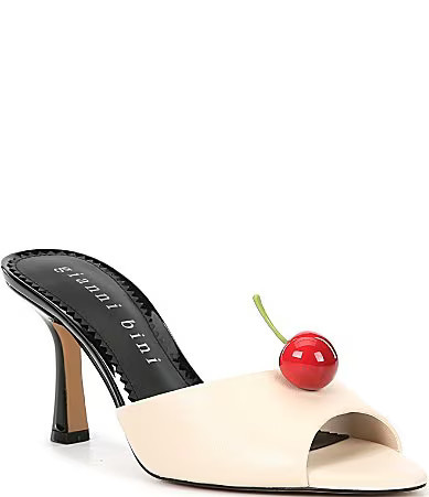 Gianni Bini Parris Cherry Leather Dress Sandals - 5.5 | Dillard's