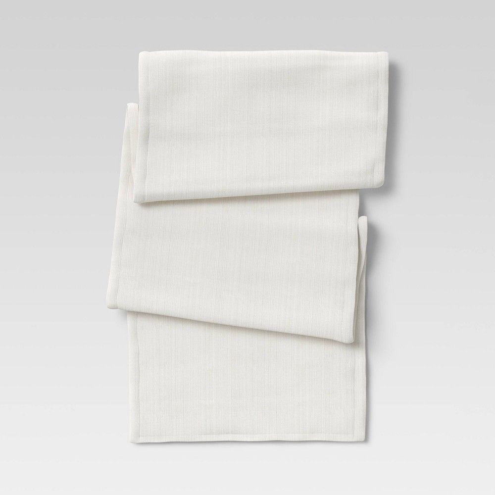 72"" x 14"" Cotton Solid Table Runner White - Threshold | Target