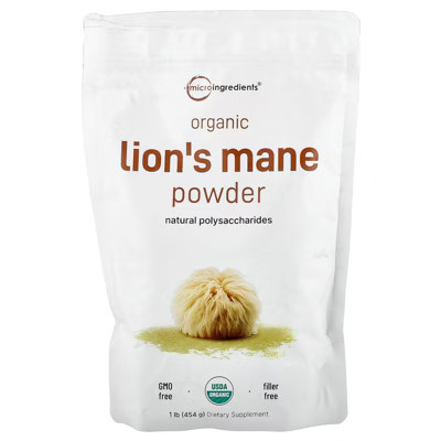 Micro Ingredients Organic Lion's Mane Powder, 1 lb (454 g) | Target