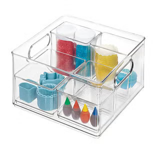 Case of 8 T.H.E. Large Bin Organizer Clear | The Container Store