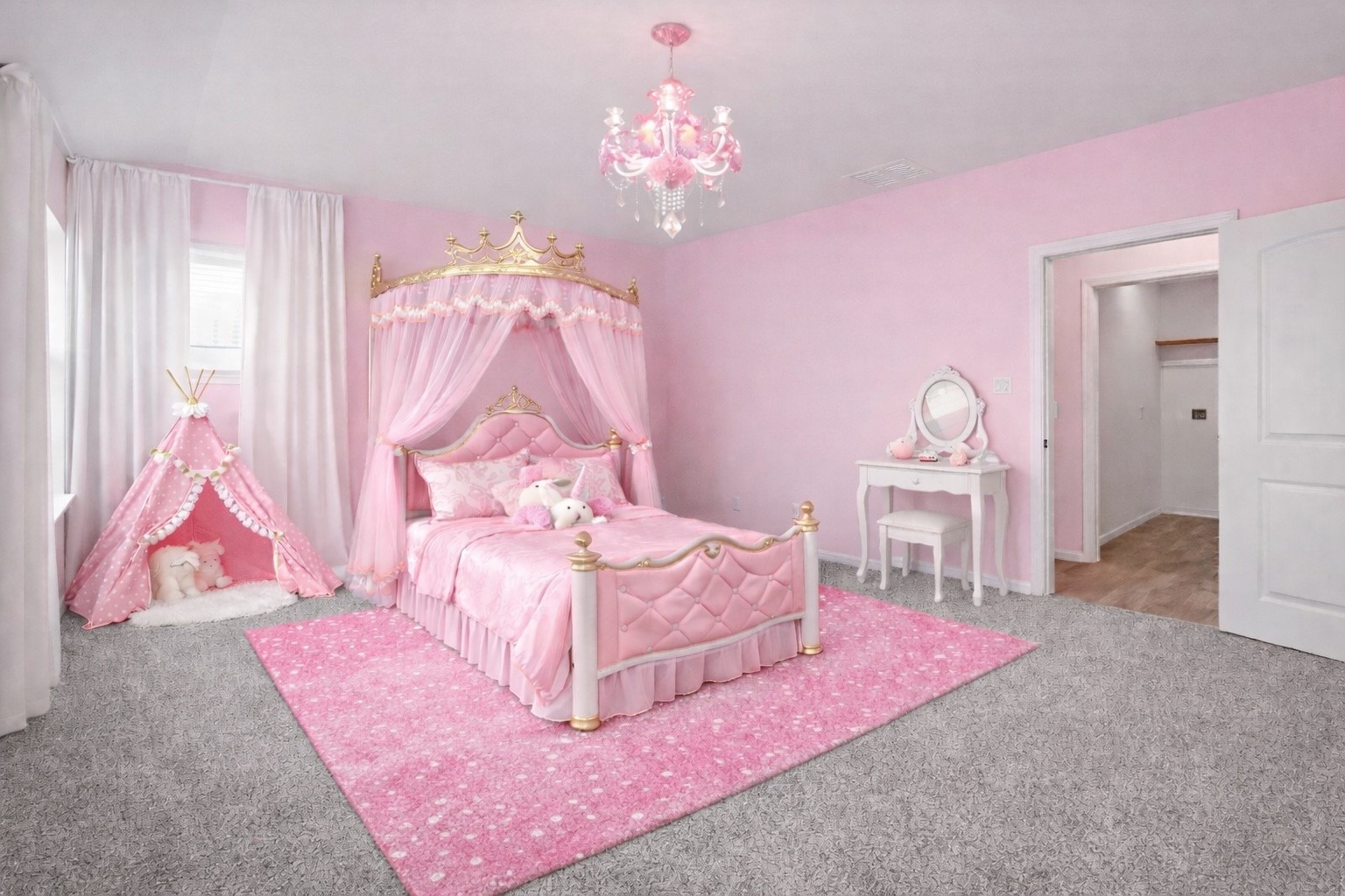 Soft pinks, cozy vibes, and a room made just for her 🕊️🎀
Because every little girl deserves a space full of magic ✨