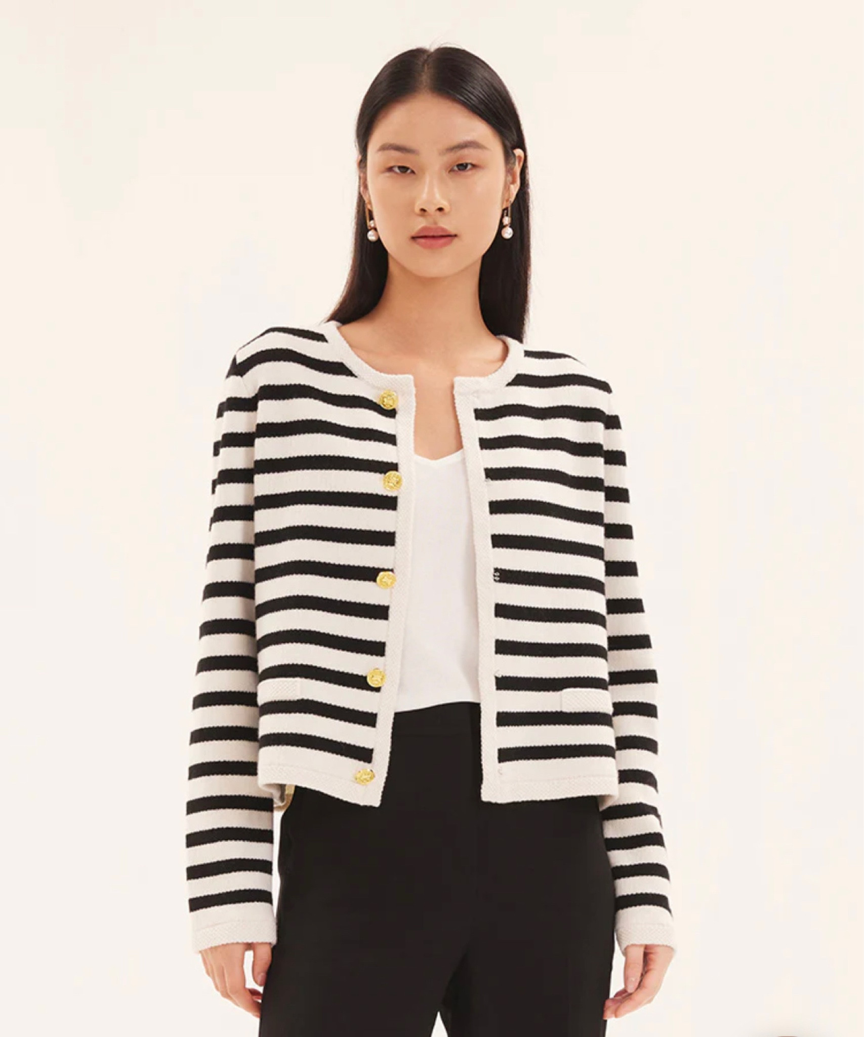 Button up wool striped cardigan 

#LTKFind #LTKstyletip