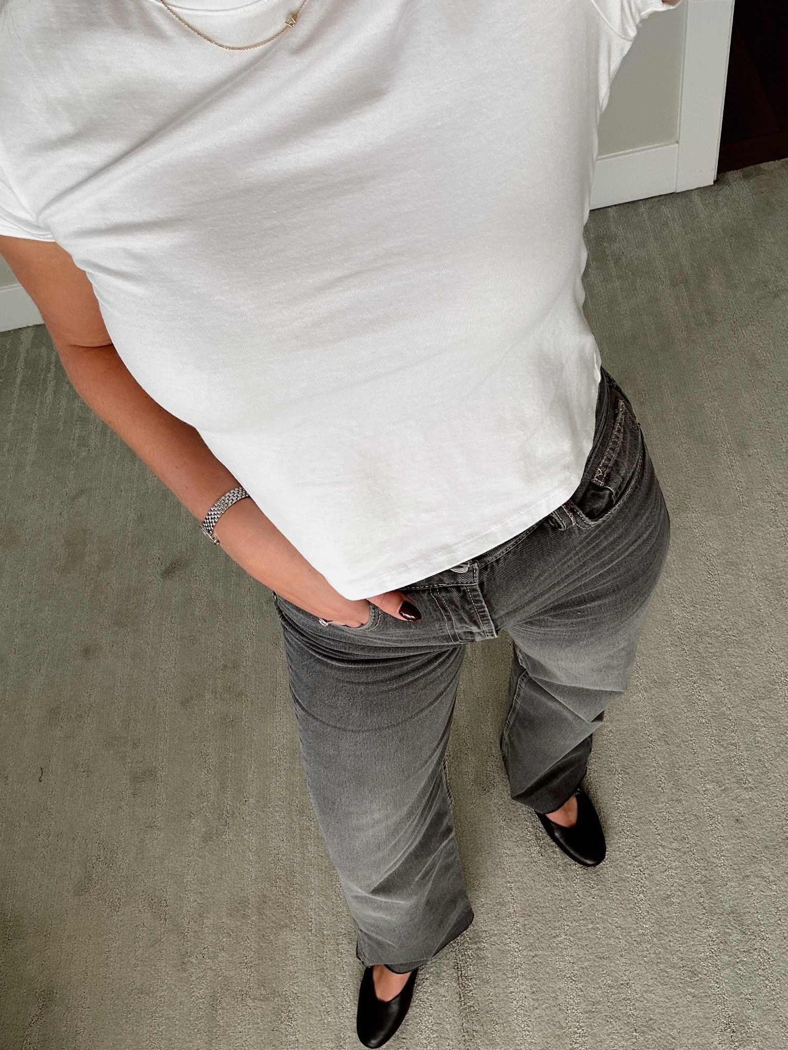 Cropped white tee — medium, jeans are Zara, Madewell Mary Jane shoes (I went up a 1/2 size)

#LTKFindsUnder100 #LTKSaleAlert