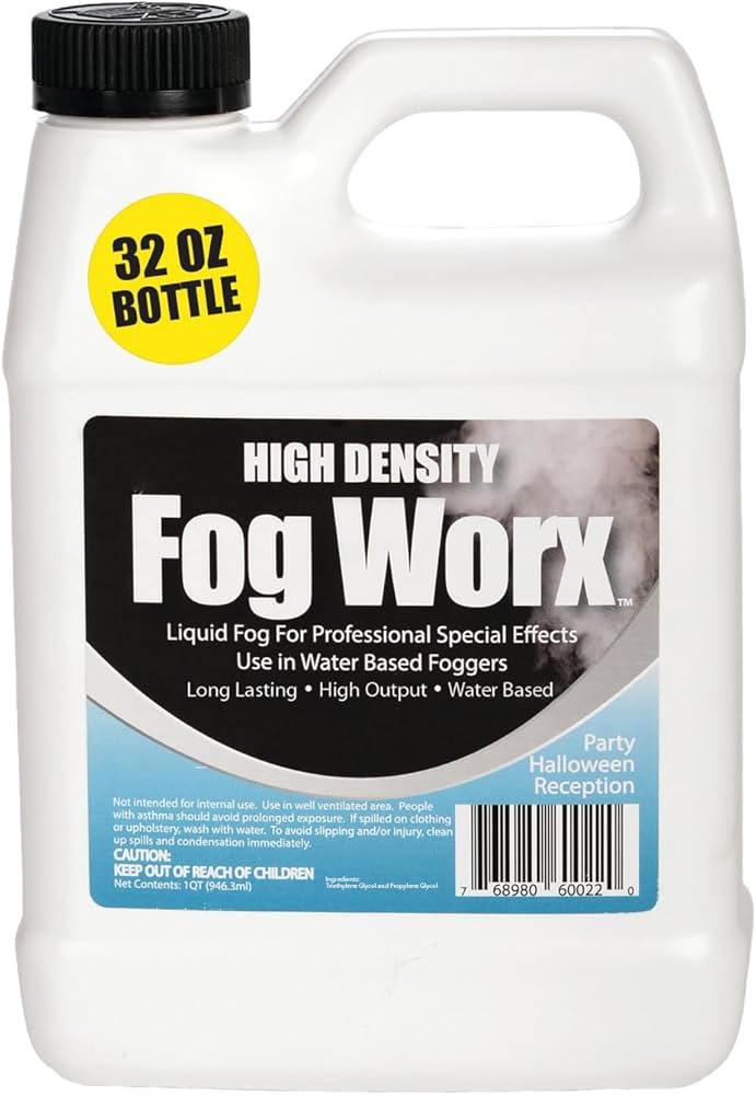 FogWorx Extreme High Density Fog Juice - Long Lasting, High Output, Odorless Water Based Machine ... | Amazon (US)