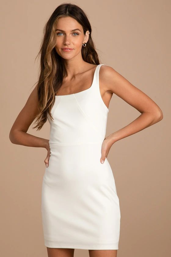 You're a Flirt White Sleeveless Cutout Mini Dress | Lulus (US)