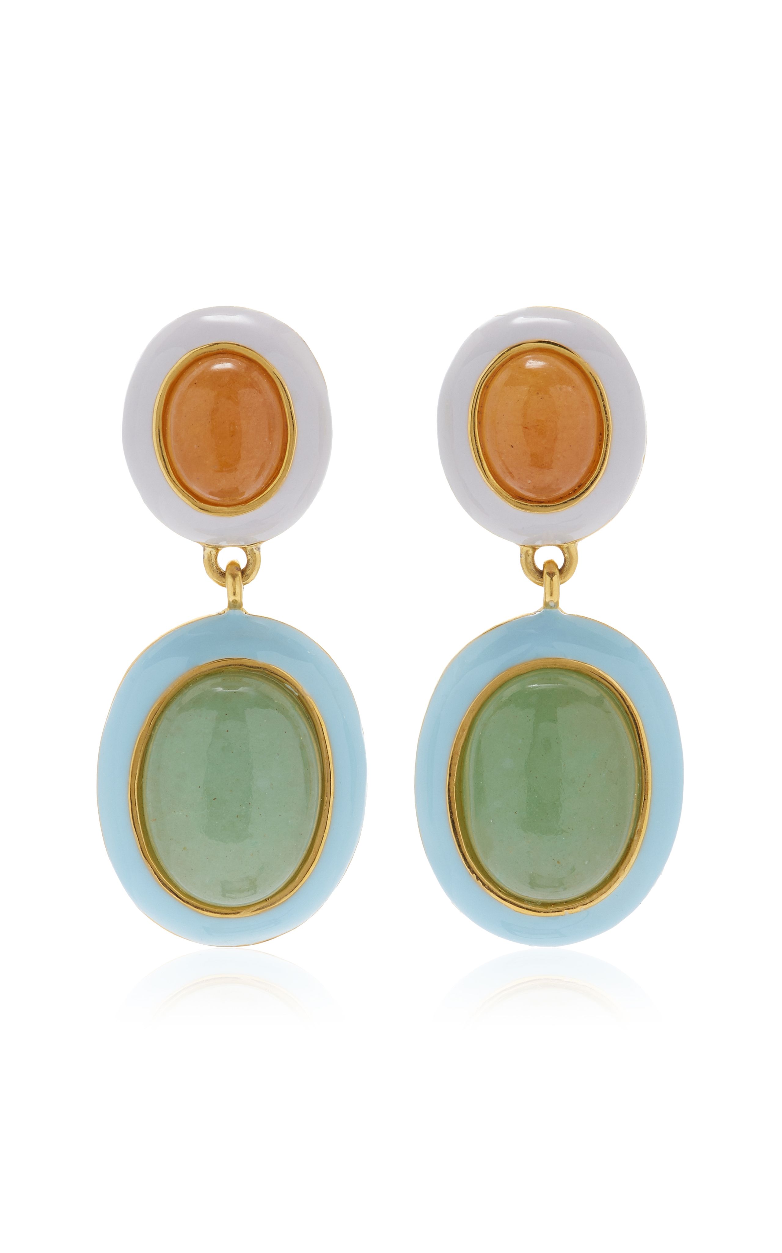 Papaya Gold-Plated Aventurine Earrings | Moda Operandi (Global)