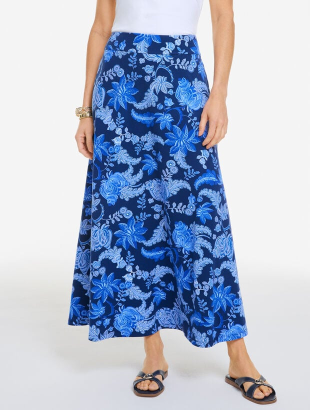 Jersey Maxi Skirt - Botanical Floral | Talbots