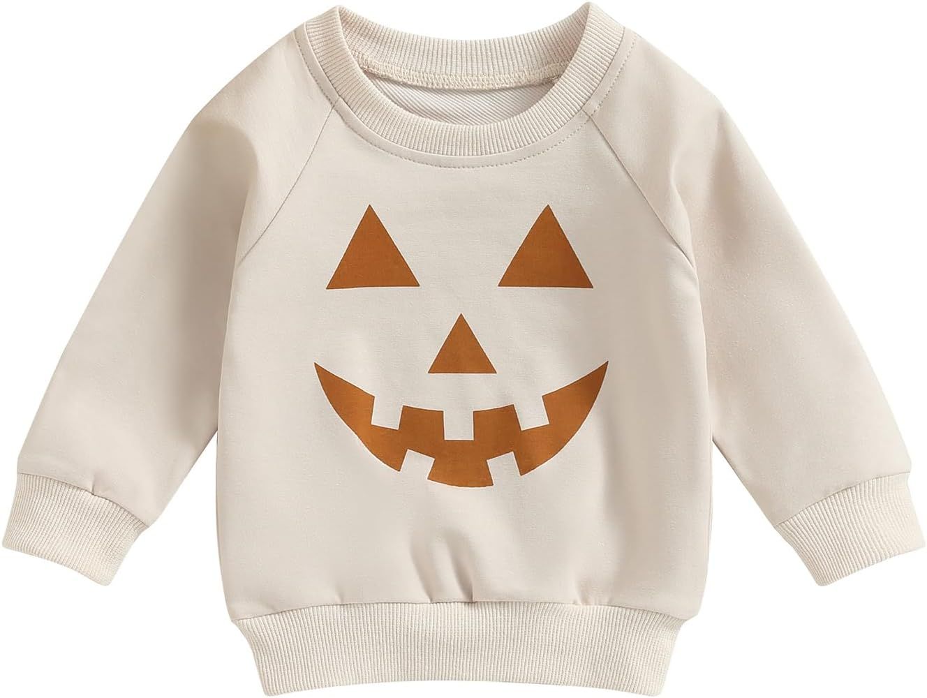 CREAIRY Newborn Toddler Baby Boy Girl Halloween Outfit Pumpkin Pullover Sweatshirt Long Sleeve T-... | Amazon (US)