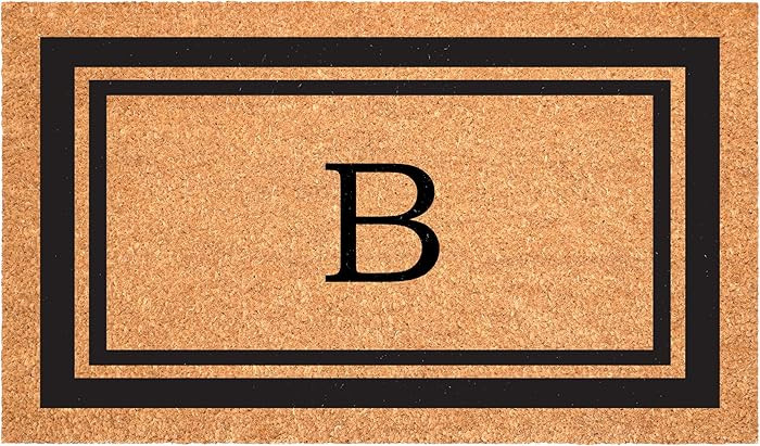 Calloway Mills 152962436B Black Border 24" x 36" Monogram Doormat, (Letter B) | Amazon (US)