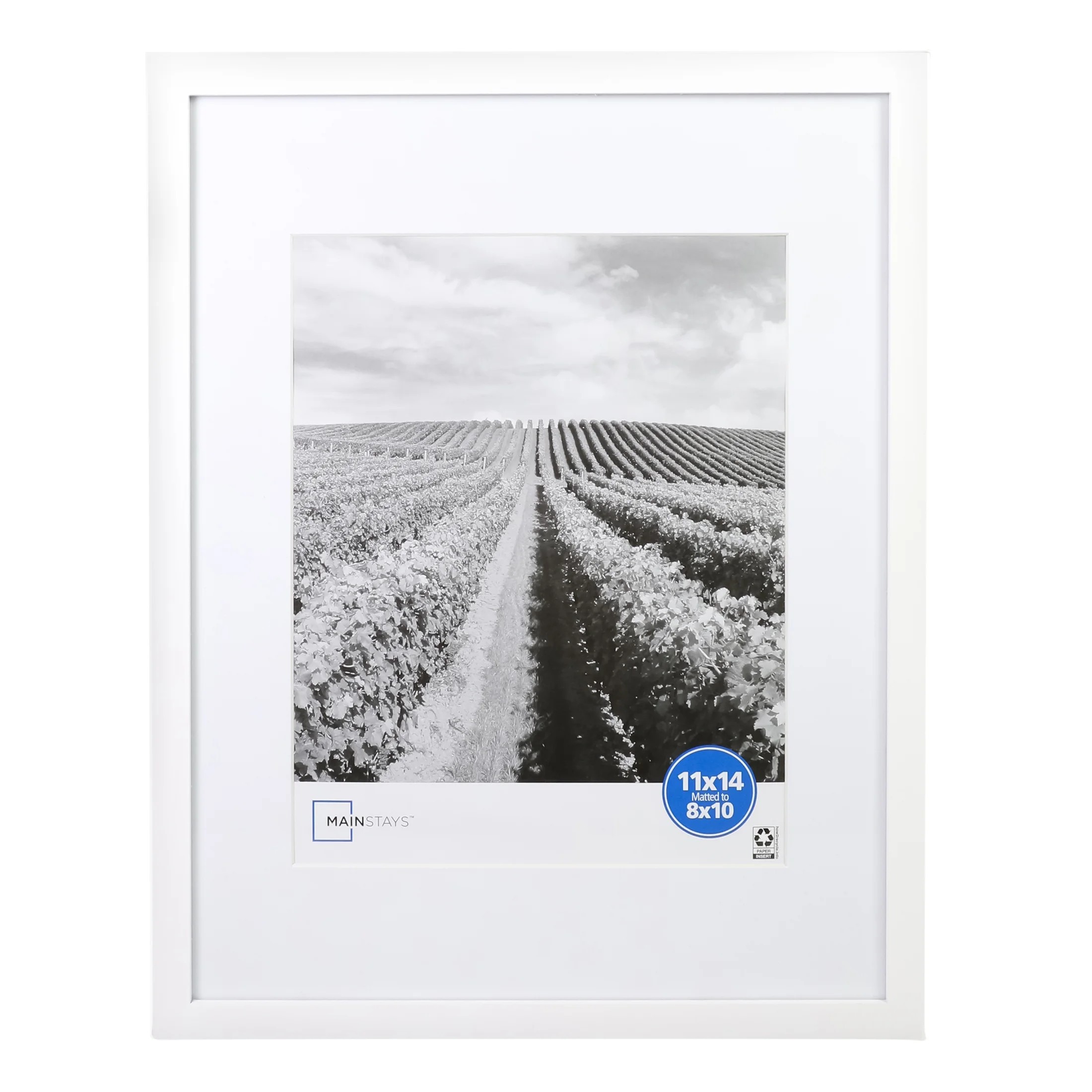 Mainstays 11x14 Matted to 8x10 Linear Picture Frame, White | Walmart (US)