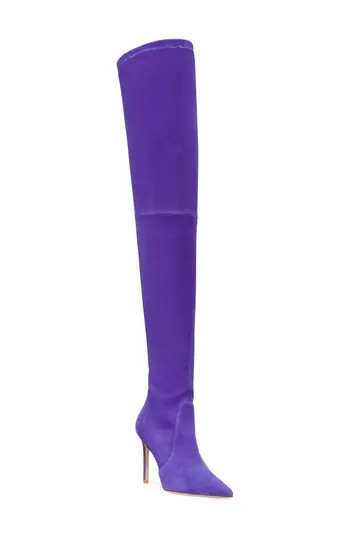 Stuart Weitzman Ultrastuart 100 Stretch Pointed Toe Over the Knee Boot in Dusk at Nordstrom Rack, Size 6 | Nordstrom Rack