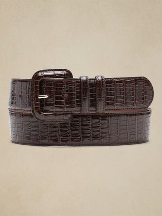 Lustro Embossed Leather Belt | Banana Republic (US)
