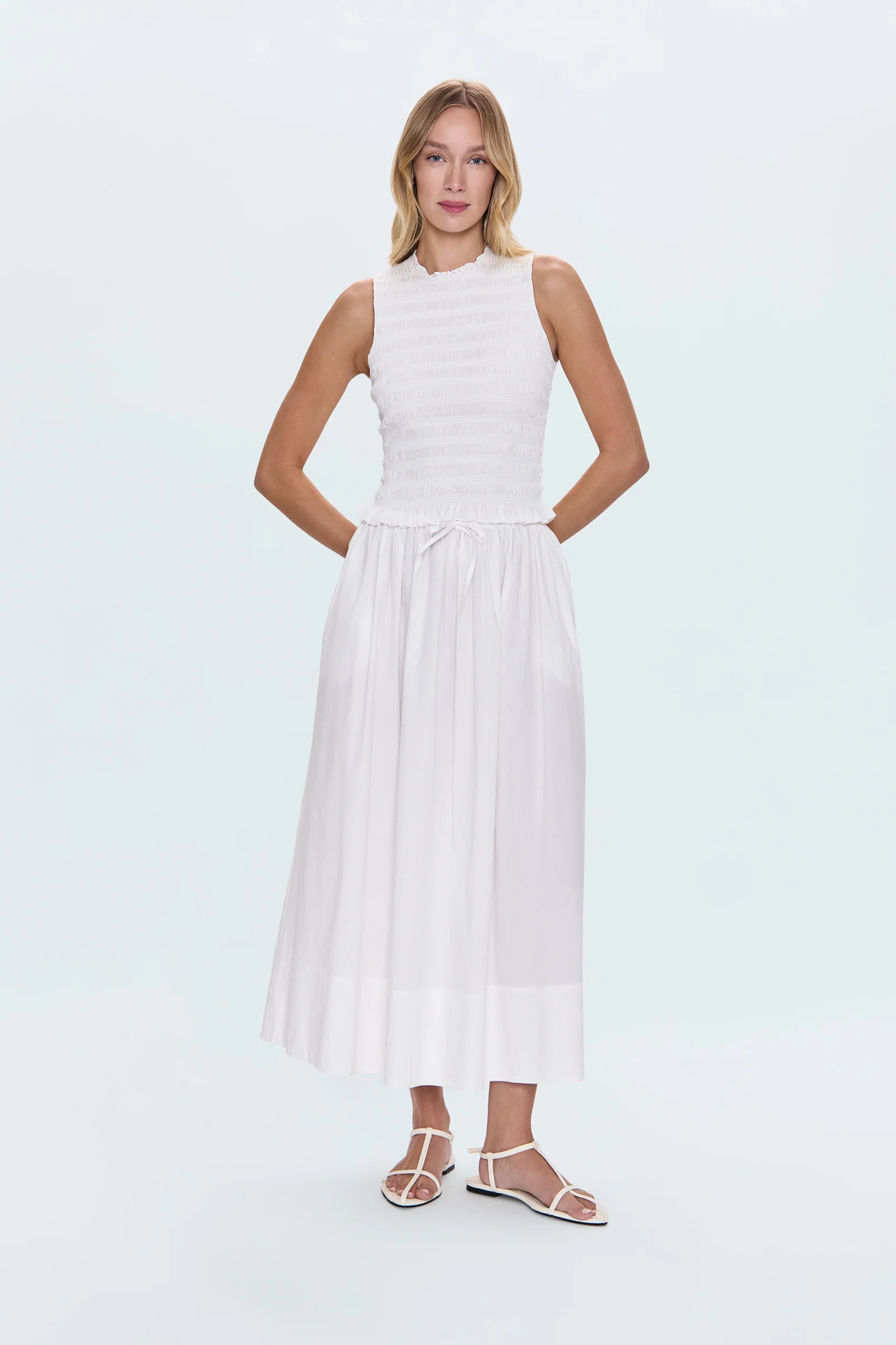 Noelle Poplin Maxi Skirt- Le Blanc | Pistola Denim