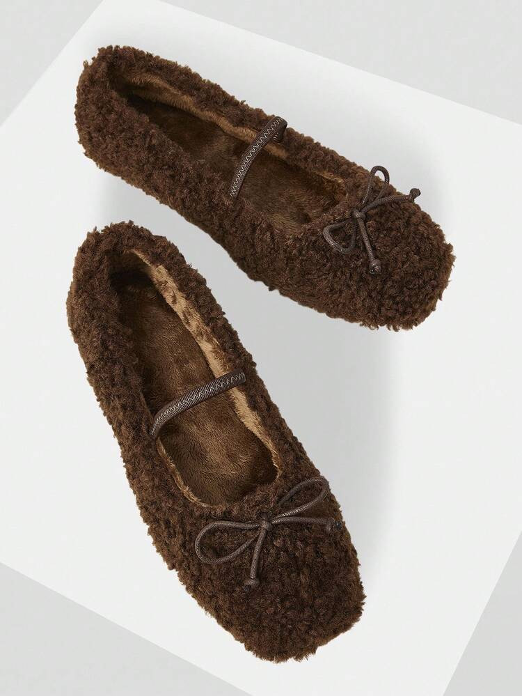 Mnmlis Mary Jane Flats, New Gentle Pink Shoes Suitable For Dresses, Low Vamp Flat Shoes | SHEIN