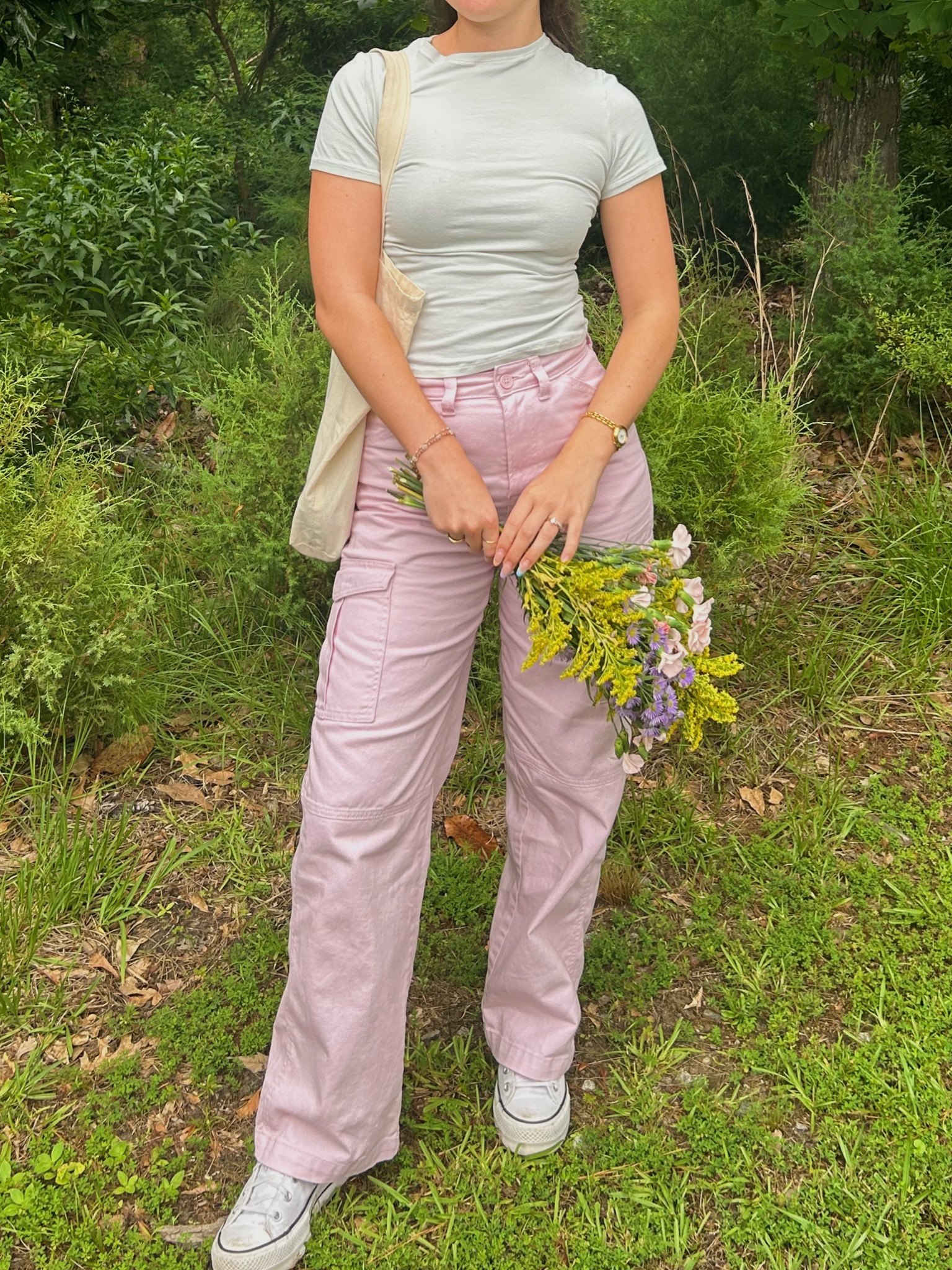 Spring outfit idea, summer outfit idea, cargo pants, pink pants, skims shirt, platform converse, summer pants, spring pants 

#LTKfit #LTKSeasonal #LTKFind