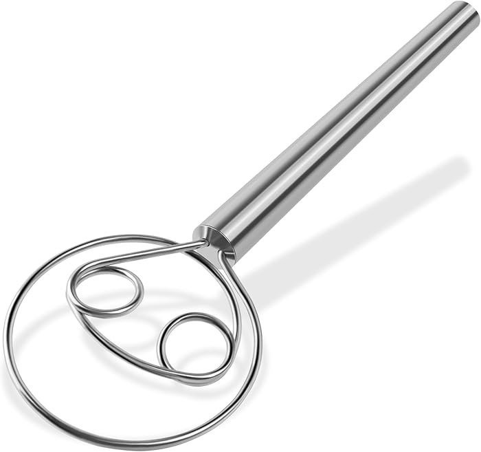 Maxjoy Danish Dough Whisk Stainless Steel Hook Dutch Style Bread Mixer for Sourdough Making Tool | Amazon (US)