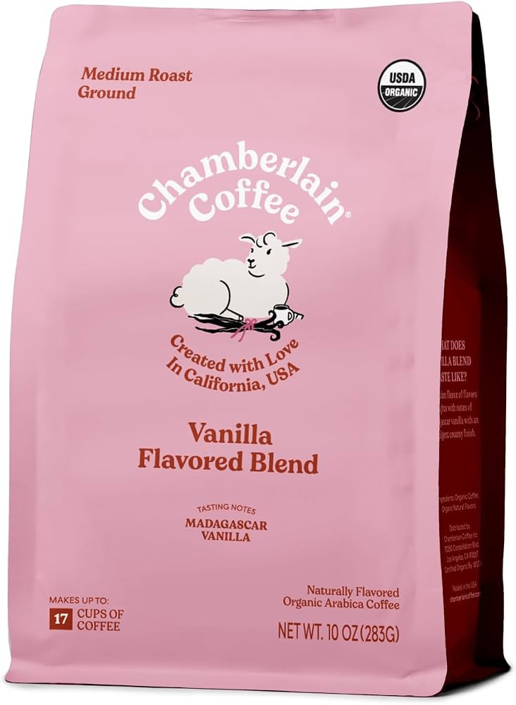 Chamberlain Coffee Fluffy Lamb Vanilla Blend - Medium Roast Ground Coffee Beans with Notes of Mad... | Amazon (US)