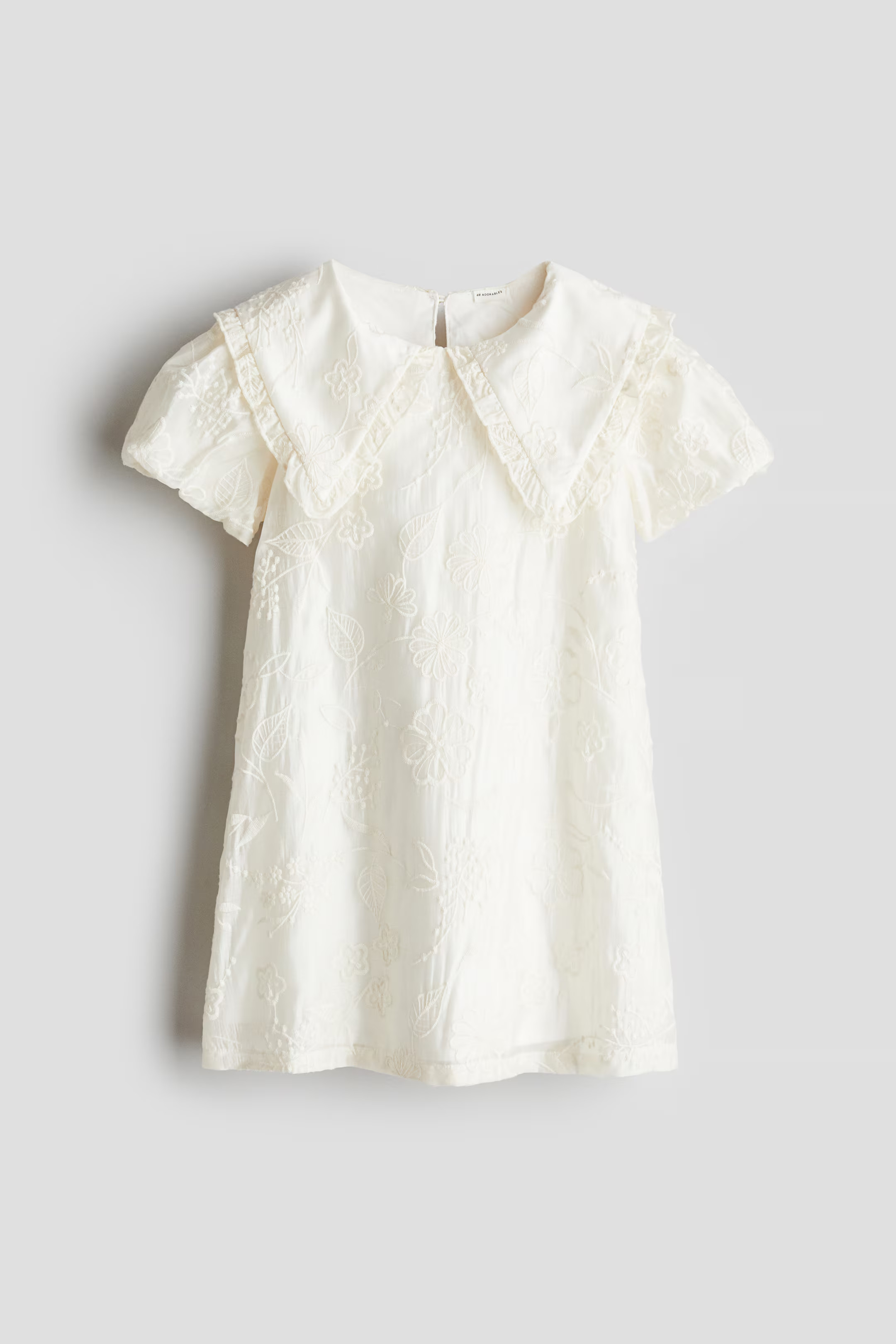 Embroidered Dress - Cream - Kids | H&M US | H&M (US + CA)