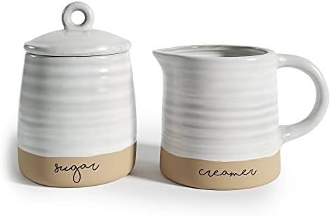 Amazon.com | Barnyard Designs Ceramic Stoneware Sugar Bowl and Creamer Set, 11oz Cream Pitcher an... | Amazon (US)