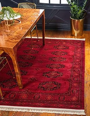 Unique Loom Tekke Collection Tribal Traditional Torkaman Red Area Rug (9' 0 x 12' 0) | Amazon (US)