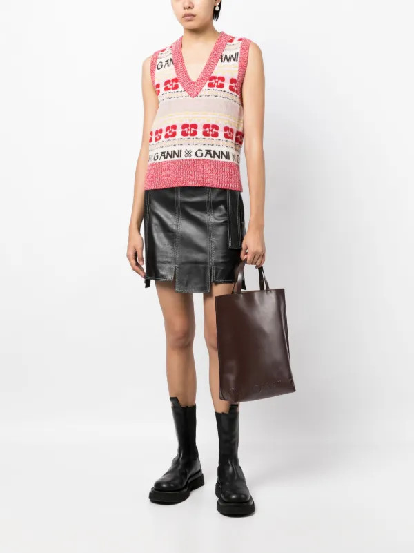 Banner logo-embossed tote bag | Farfetch Global