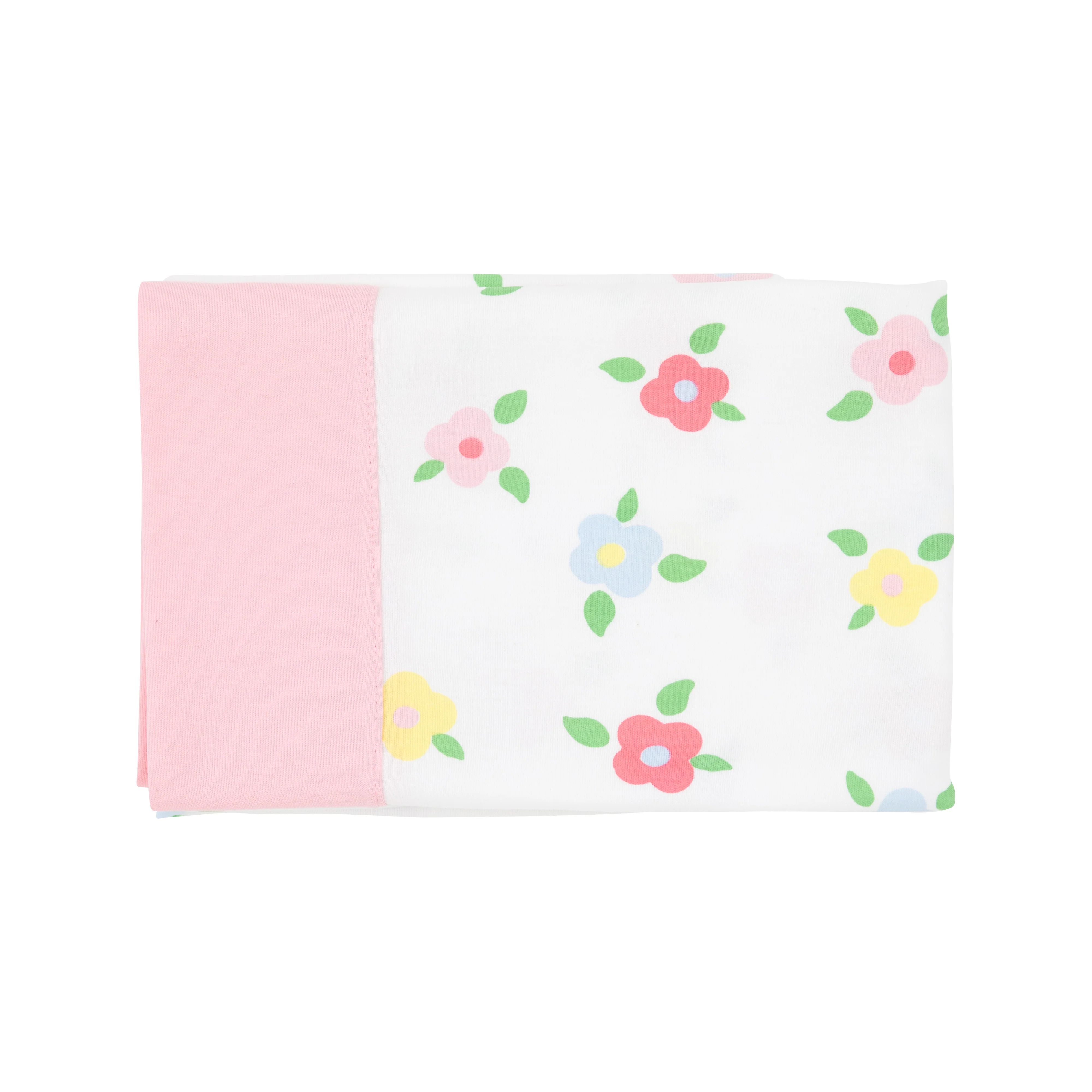 Fresh Faced Pillowcase - Little Gasparilla Garden with Sandpearl Pink | The Beaufort Bonnet Company