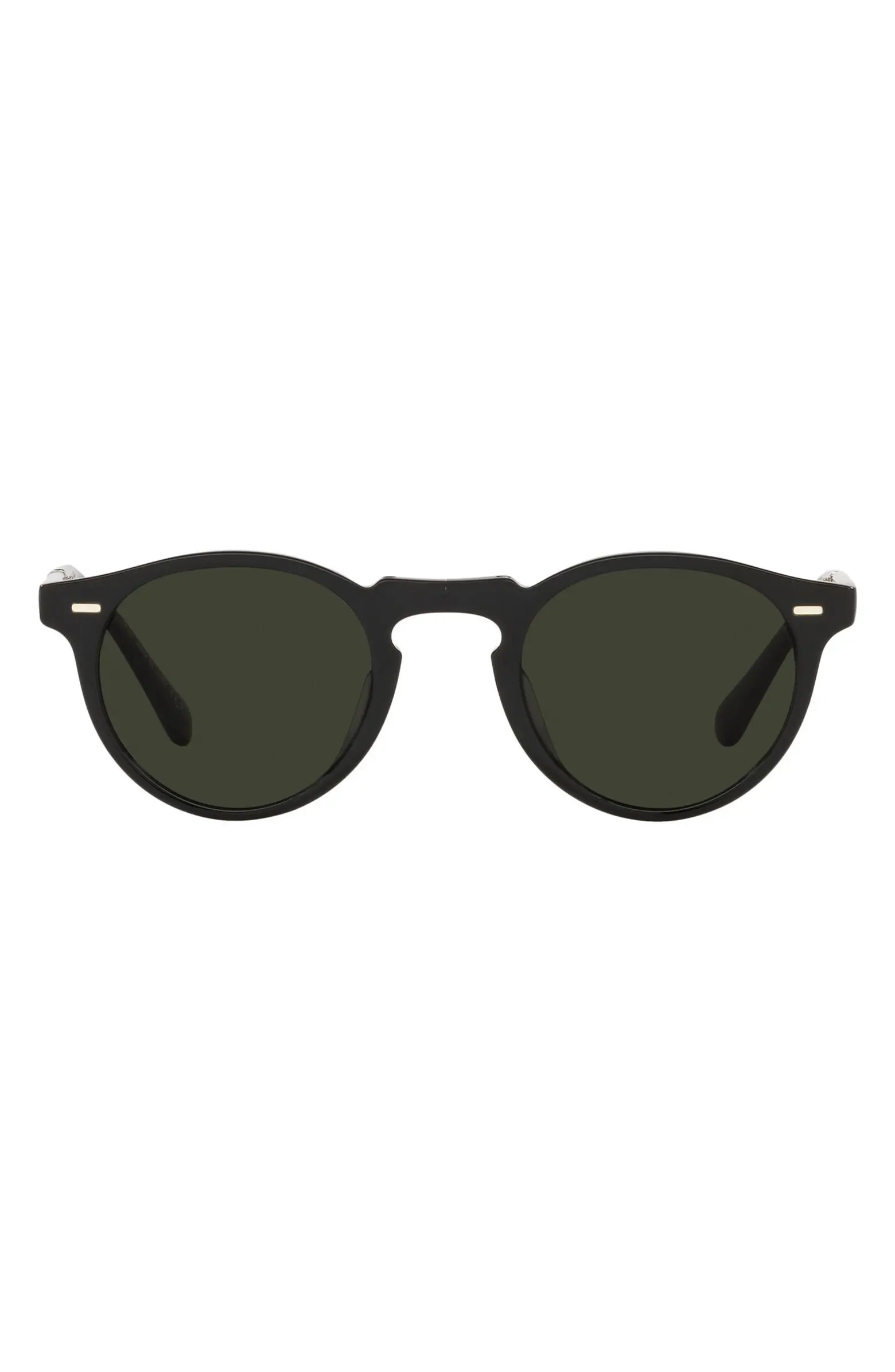 Oliver Peoples Gregory Peck 1962 47mm Polarized Round Folding Sunglasses | Nordstrom | Nordstrom