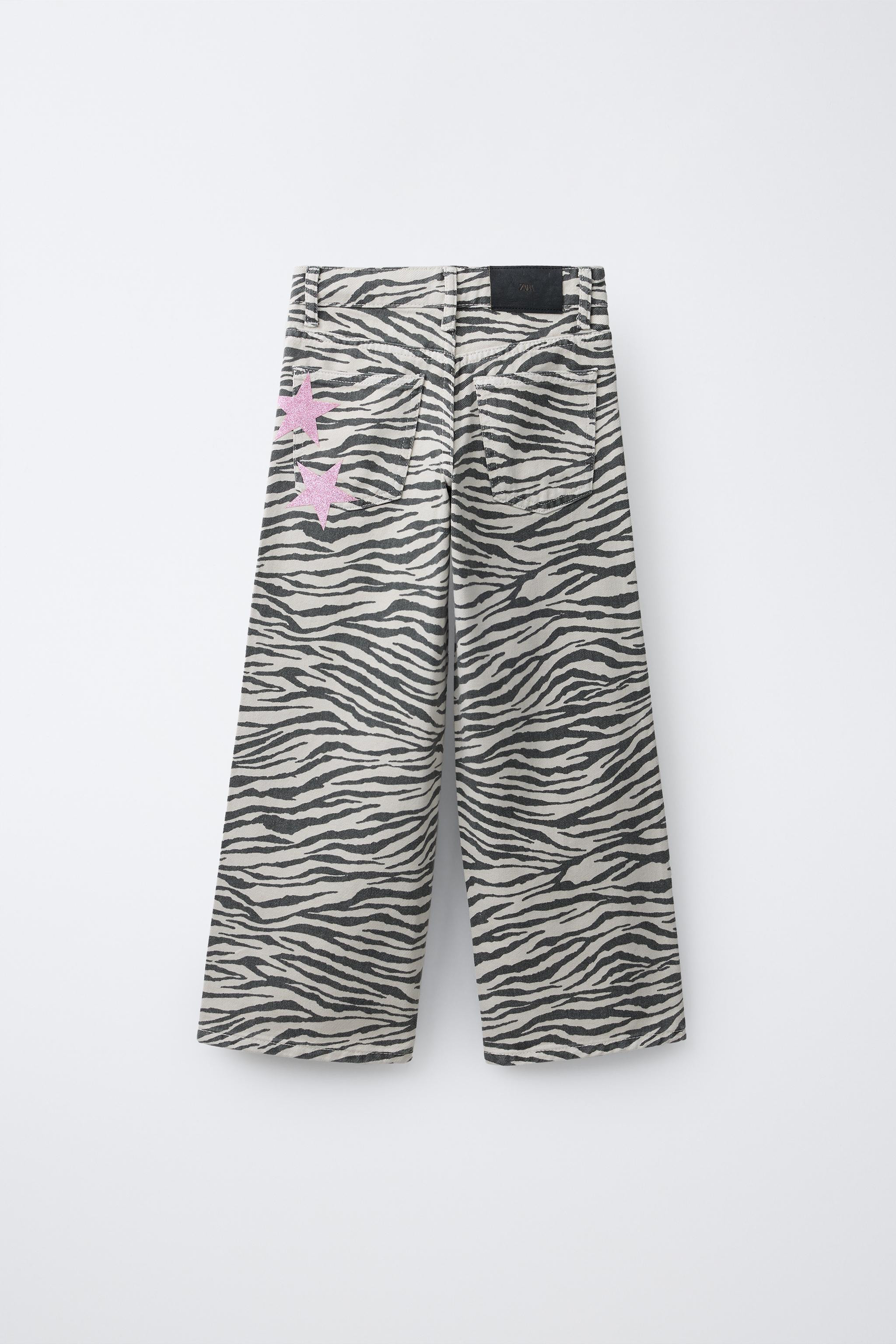 JEAN LARGE ZÉBRÉ | Zara FR