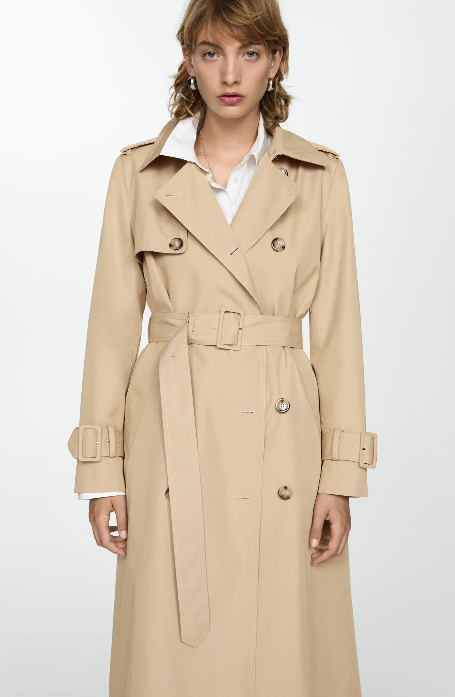 MANGO Cotton Blend Trench Coat | Nordstrom | Nordstrom
