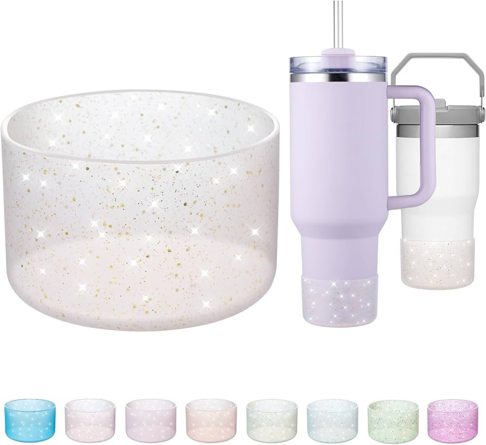 Silicone Boots for Stanley Cup 20-40 OZ, Glitter Boot for Stanley IceFlow 20 30 OZ, Bottom Protec... | Amazon (US)