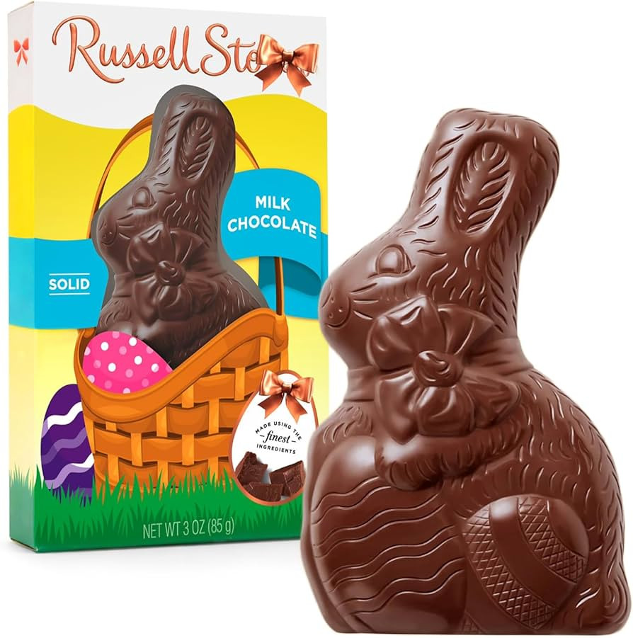 Solid Milk Chocolate Bunnies -Easter Chocolate Bunny Perfect for Easter Baskets or Sharing with F... | Amazon (US)