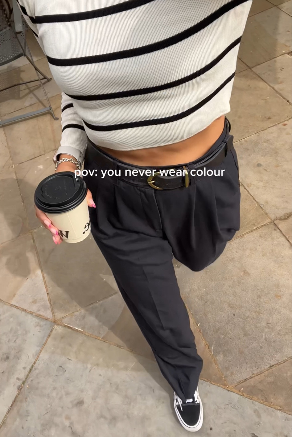 Long sleeve striped top with straight leg tailored trousers for an effortless transitional outfit 🖤 wearing size small/8 

#LTKSeasonal #LTKstyletip #LTKunder50