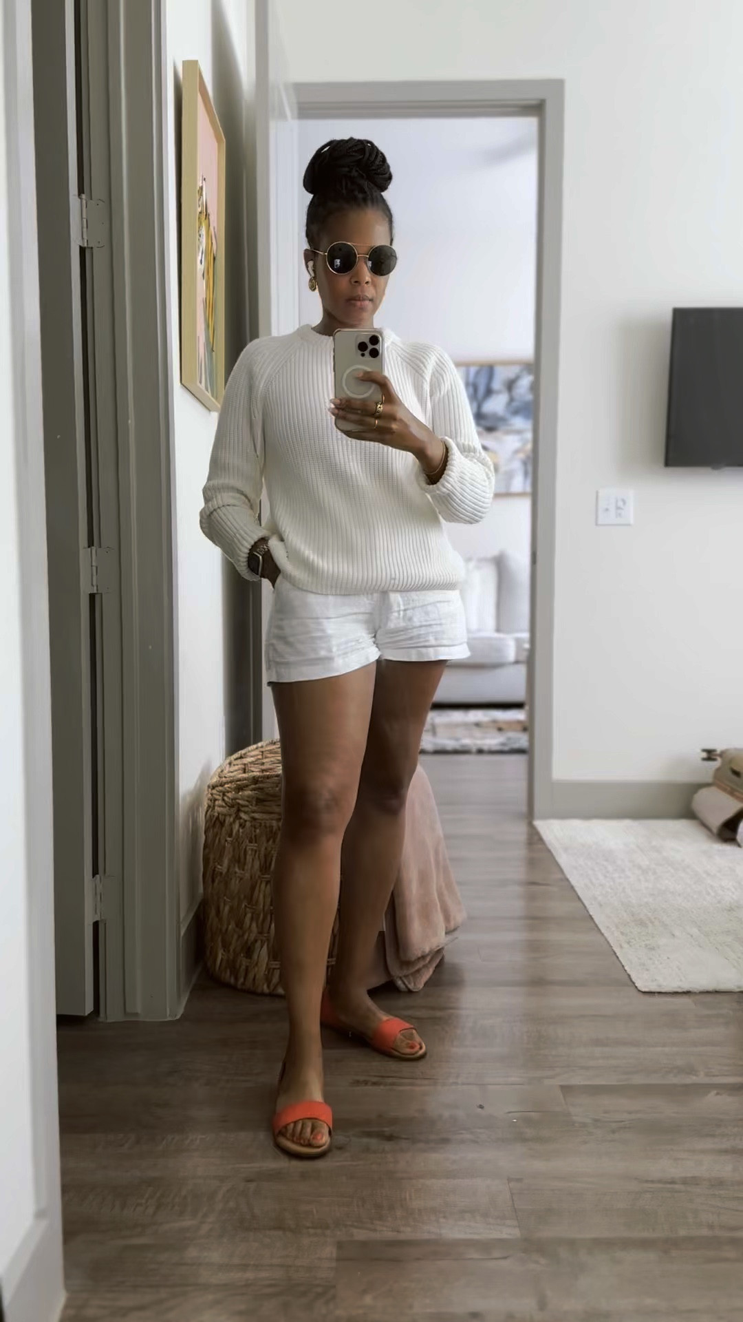 Style File: 7.26.24

Sweater: Old, exact version linked

Shorts: old, similar pair linked 

Sandals: old, similar options linked 

#LTKSeasonal #LTKStyleTip #LTKVideo