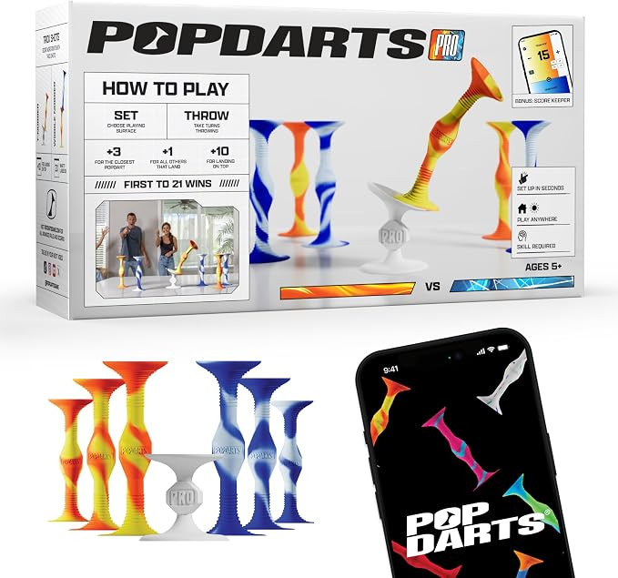 Popdarts PRO Pack Game Set (Fire & Ice) - Indoor, Outdoor Suction Cup Throwing Game - Competition... | Amazon (US)