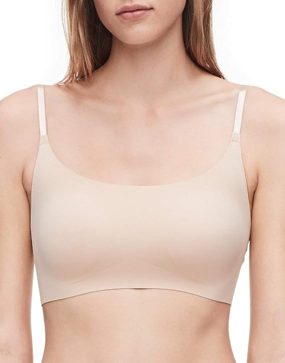 Calvin Klein Women's Invisibles Comfort Seamless Adjustable Skinny Strap Bralette Bra | Amazon (US)