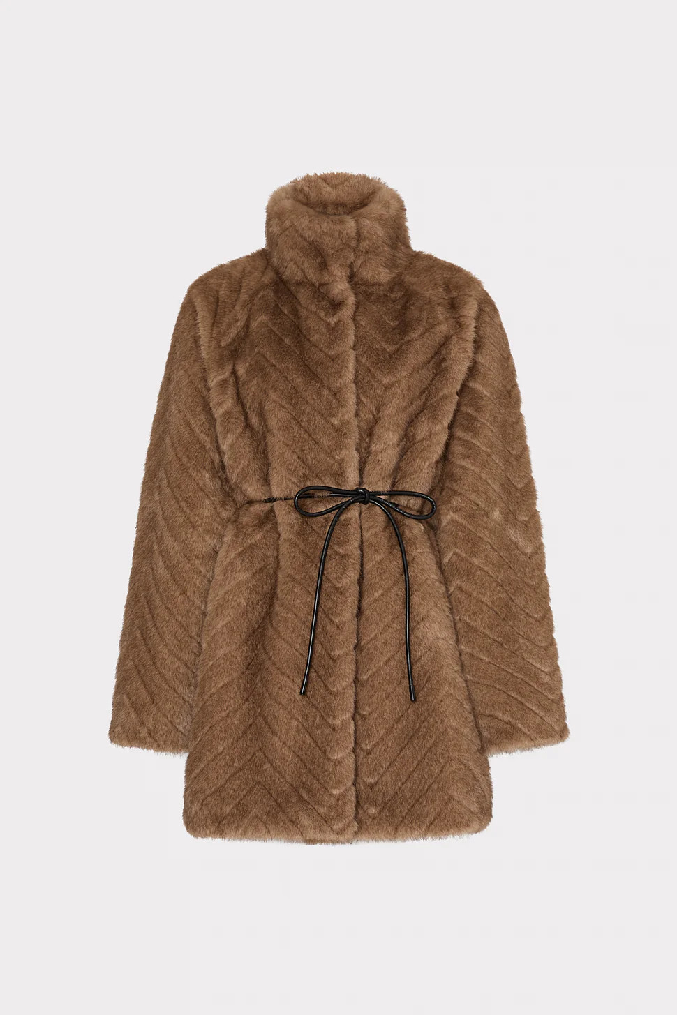 Dayna Chevron Fur Coat | MILLY
