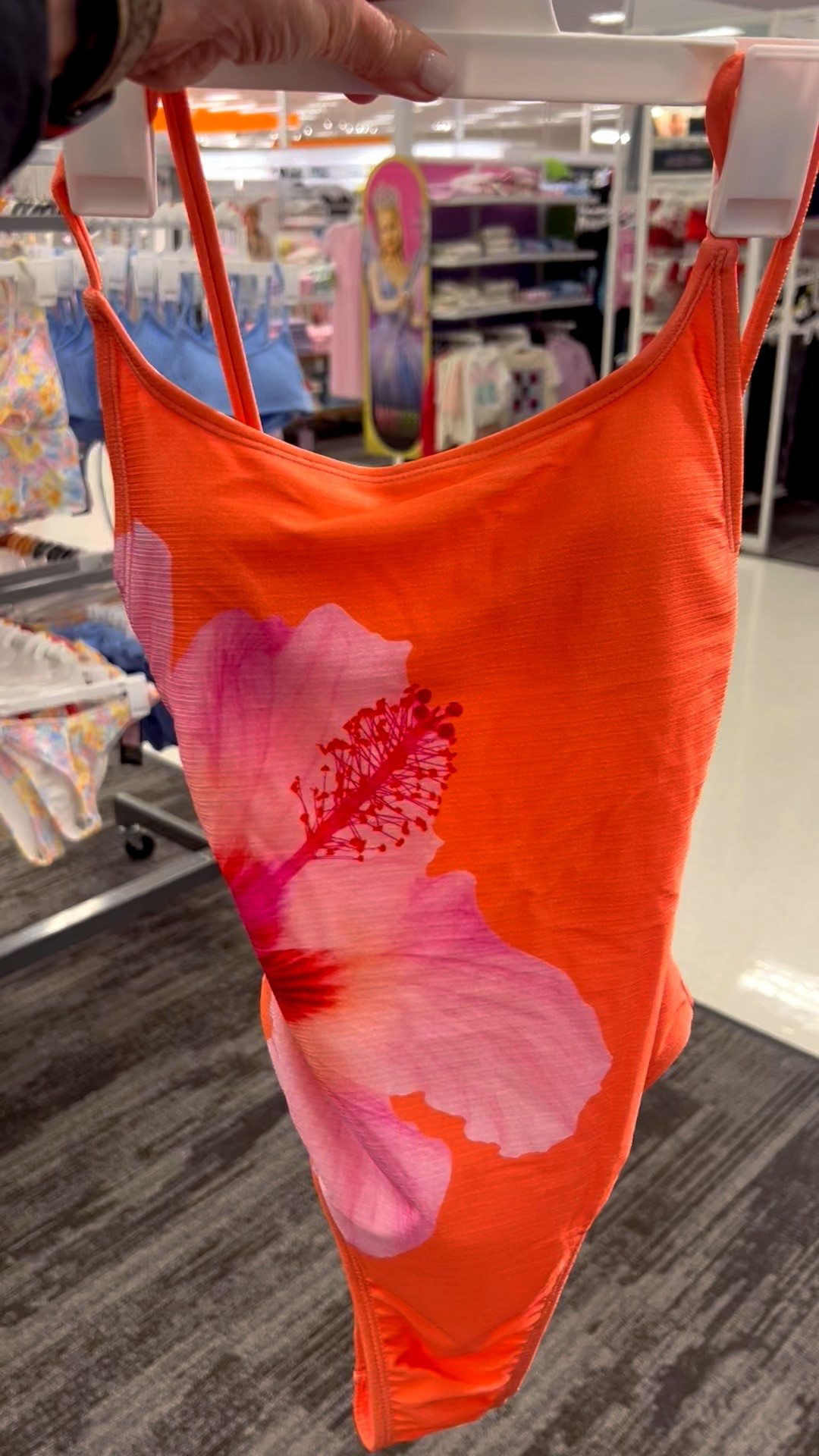 orange and pink swimsuit, one piece swimsuit, beach outfit, pool outfit 

#LTKootd #LTKSeasonal #LTKFindsUnder50