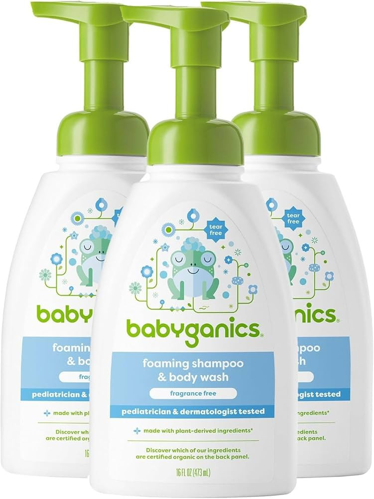 Babyganics Baby Shampoo + Body Wash Pump Bottle, Fragrance Free, Non-Allergenic and Tear-Free, 16... | Amazon (US)