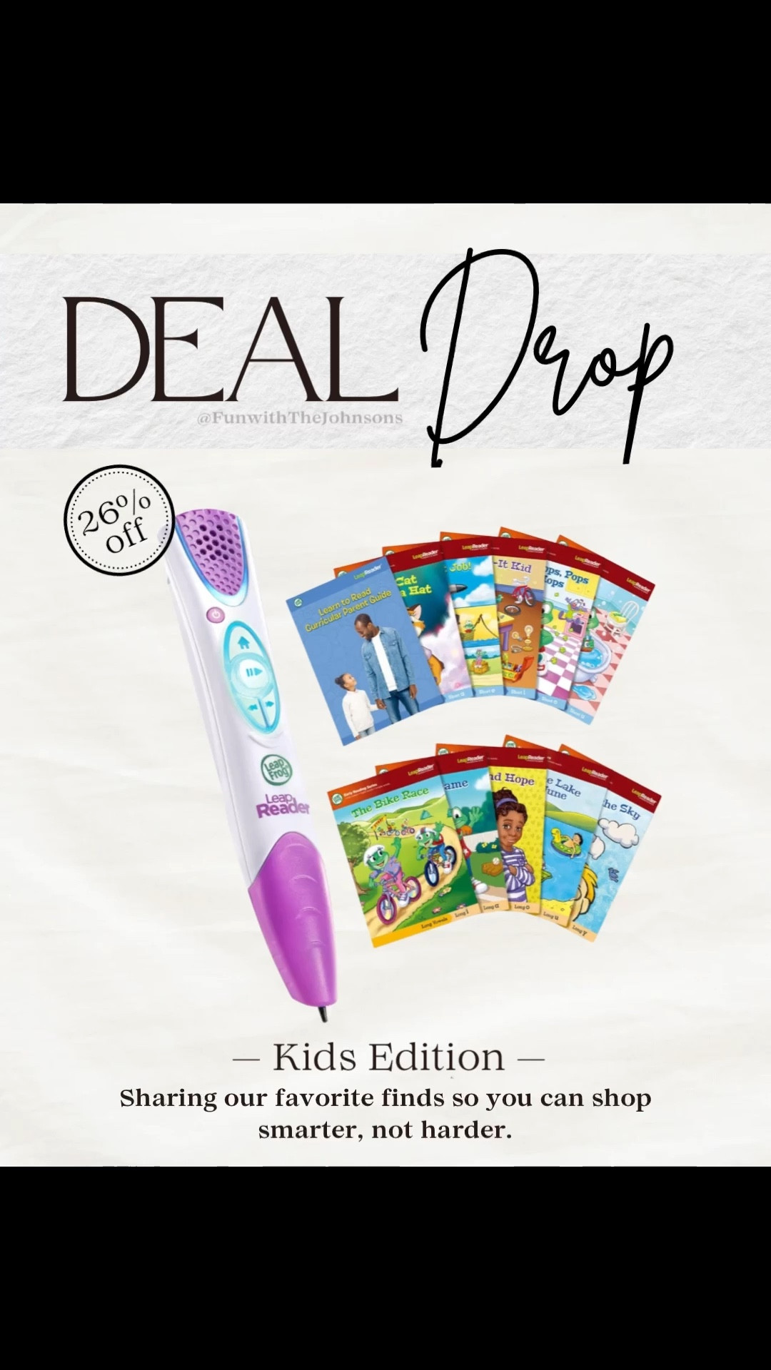 The LeapFrog LeapReader Learn-to-Read system is a game-changing early literacy tool, 10 interactive books, phonics practice, and a reader pen that helps kids sound out words with confidence. Perfect for preschoolers, kindergarten readiness, and screen-free learning at home or on the go. A great gift for little readers!
#LeapFrog #LeapReader #LearnToRead #EarlyLiteracy #PhonicsPractice #KidsLearningToys #EducationalToys #KindergartenReadiness #HolidayGiftGuide #LTKKids #LTKSale

#LTKCyberWeek #LTKKids #LTKGiftGuide