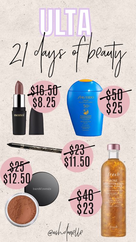 Ulta 21 days of beauty! 50% off these items today only!

#LTKsalealert #LTKunder50 #LTKbeauty