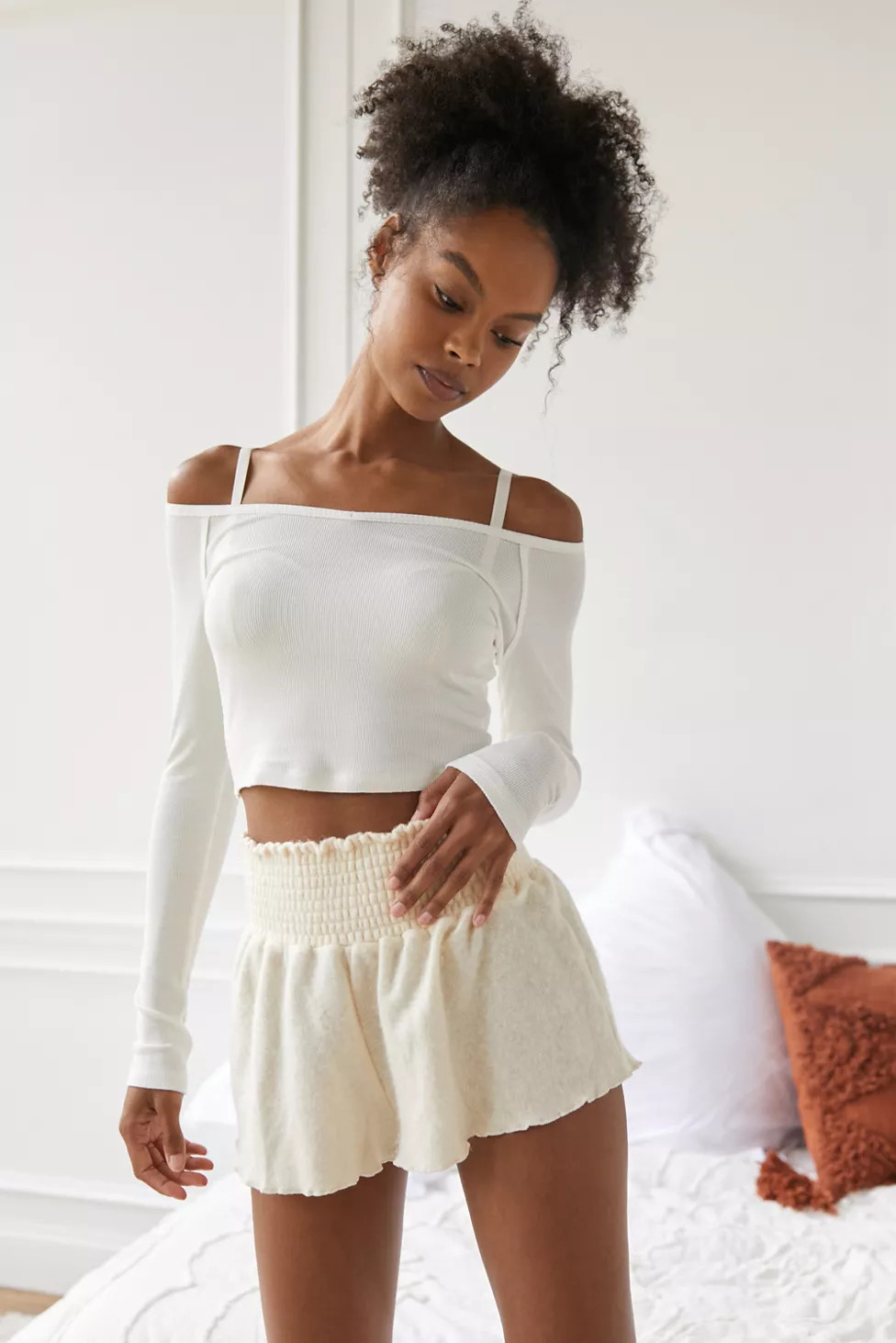 Out From Under Smocked Short | Urban Outfitters (US and RoW)
