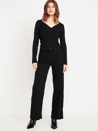 High-Waisted Wow Wide-Leg Jeans | Old Navy (CA)