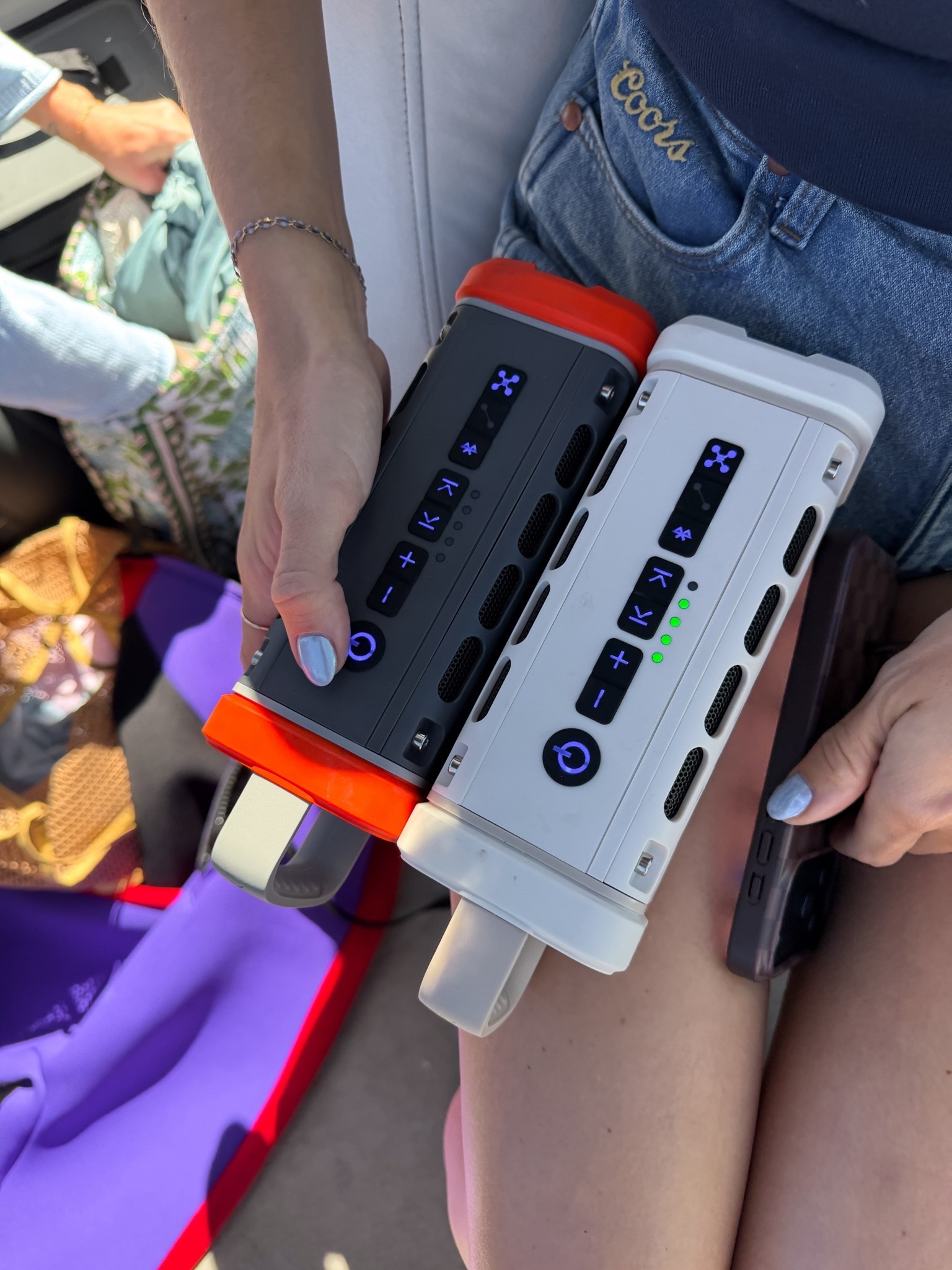 Turtle box speakers are so good 

When you have multiple together you can sync them up for party mode 🙌🏼

Boat day / lake day

#LTKSwim #LTKTravel