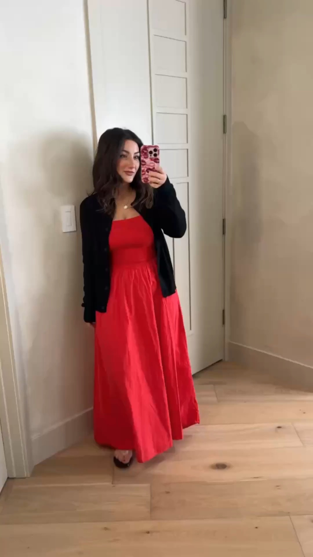 Must have cardigan! Paired with a smocked red maxi dress!

I'm wearing a size small in everything! 

5'0" 140lbs 
Petite friendly

#LTKootd #LTKSaleAlert #LTKPetite